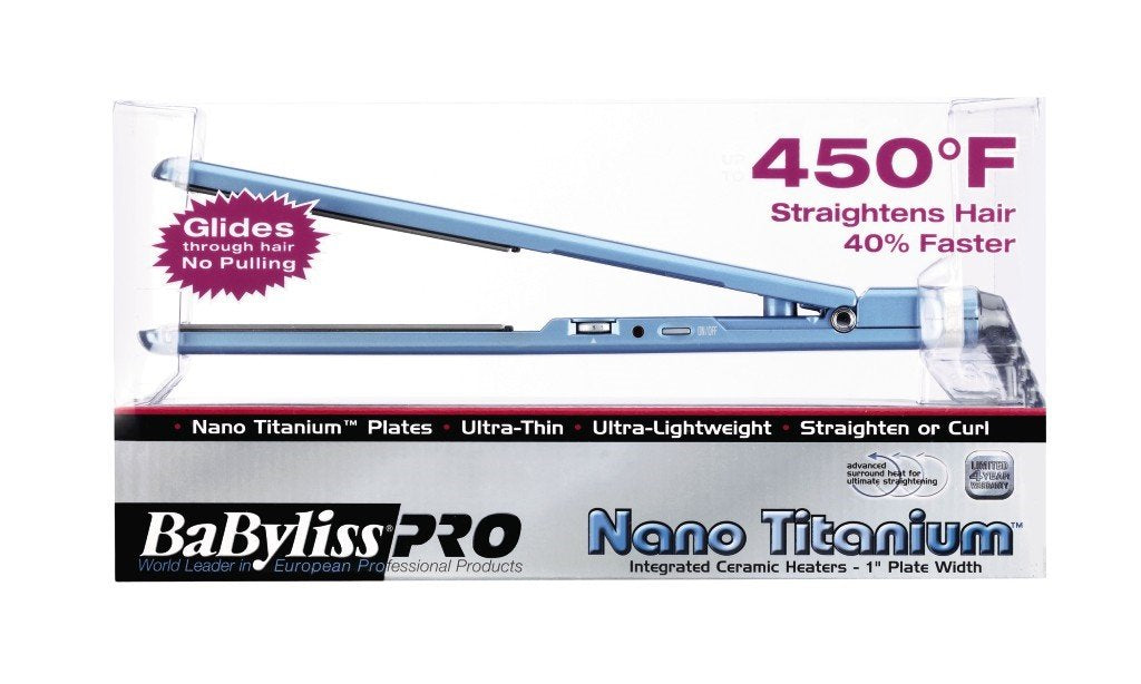 BABYLISS PRO Nano-titanium and Ceramic Flat Iron 1''BNT3072C